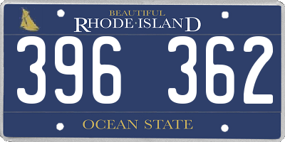 RI license plate 396362