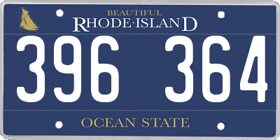 RI license plate 396364