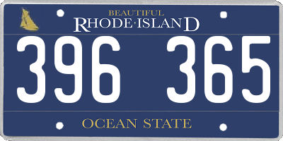 RI license plate 396365