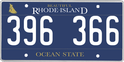 RI license plate 396366