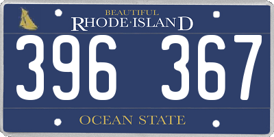 RI license plate 396367