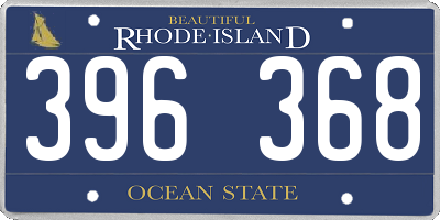 RI license plate 396368