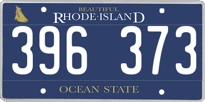 RI license plate 396373