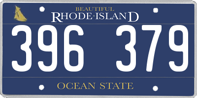 RI license plate 396379