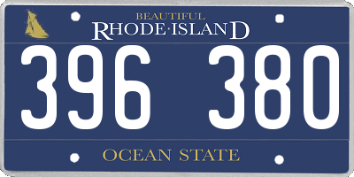 RI license plate 396380