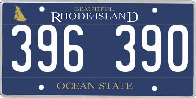 RI license plate 396390