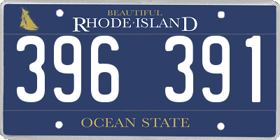 RI license plate 396391