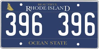 RI license plate 396396