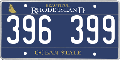 RI license plate 396399
