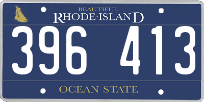 RI license plate 396413