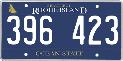 RI license plate 396423