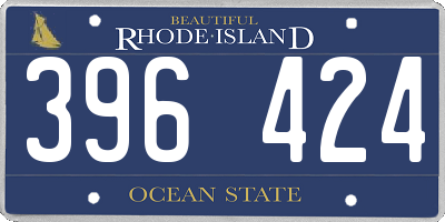 RI license plate 396424