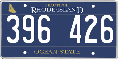 RI license plate 396426