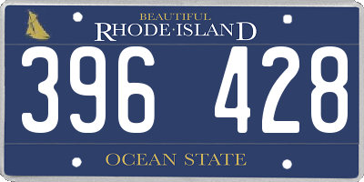 RI license plate 396428
