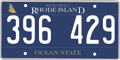 RI license plate 396429