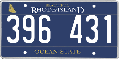 RI license plate 396431