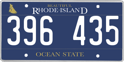 RI license plate 396435