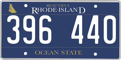 RI license plate 396440