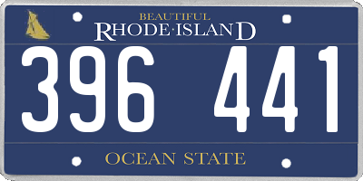 RI license plate 396441