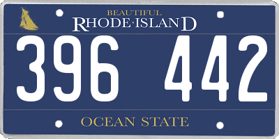 RI license plate 396442
