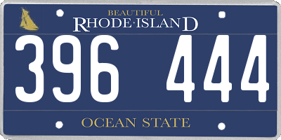 RI license plate 396444
