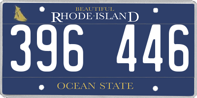 RI license plate 396446