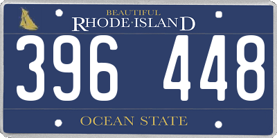 RI license plate 396448