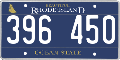 RI license plate 396450