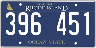RI license plate 396451