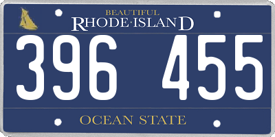RI license plate 396455