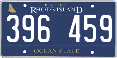 RI license plate 396459