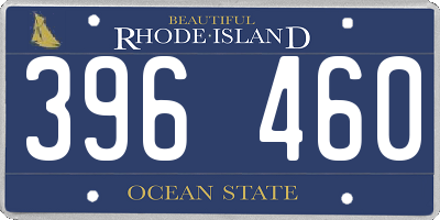 RI license plate 396460