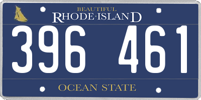 RI license plate 396461