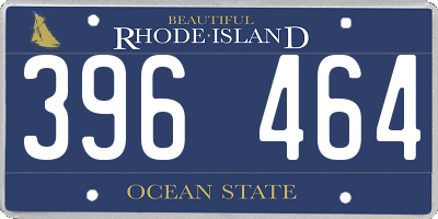 RI license plate 396464