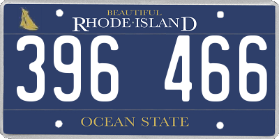 RI license plate 396466