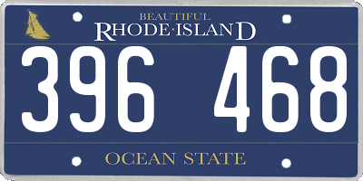 RI license plate 396468