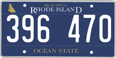 RI license plate 396470