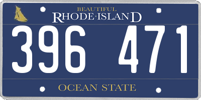 RI license plate 396471