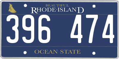 RI license plate 396474