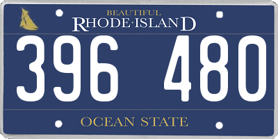RI license plate 396480