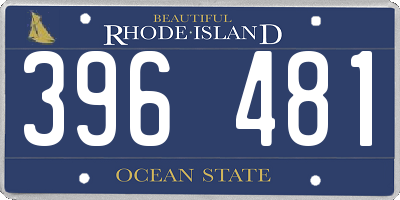 RI license plate 396481