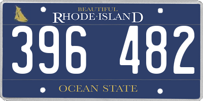 RI license plate 396482