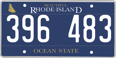 RI license plate 396483