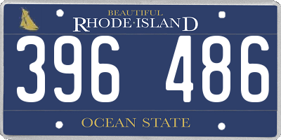 RI license plate 396486
