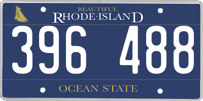 RI license plate 396488