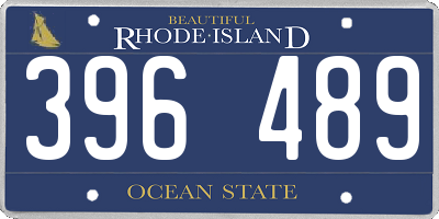 RI license plate 396489