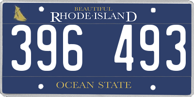 RI license plate 396493