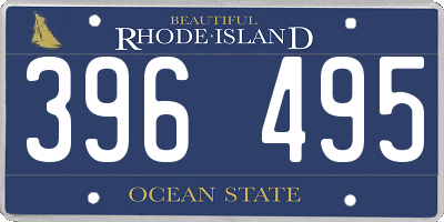 RI license plate 396495