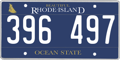 RI license plate 396497