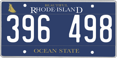 RI license plate 396498